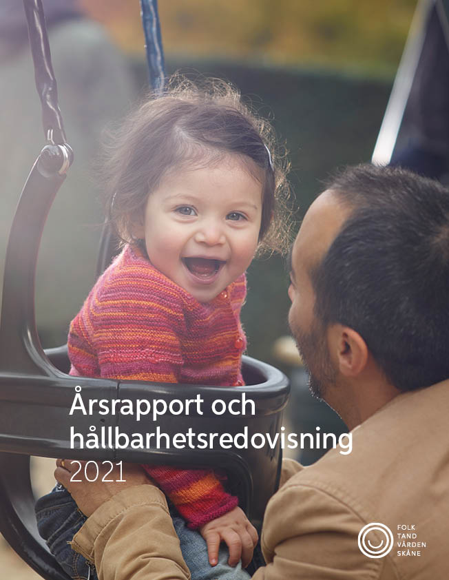 Omslag &aring;rsrapport och h&aring;llbarhetsredovisning 2021