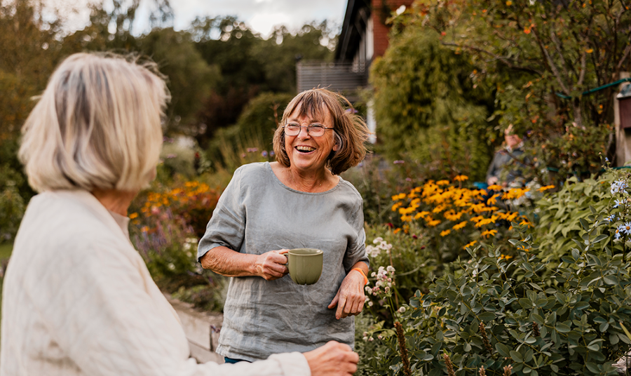 Seniorer vid plantering